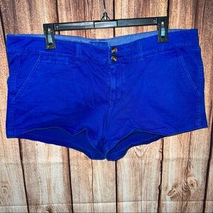 American Eagle super soft brushed royal blue short shorts size 14